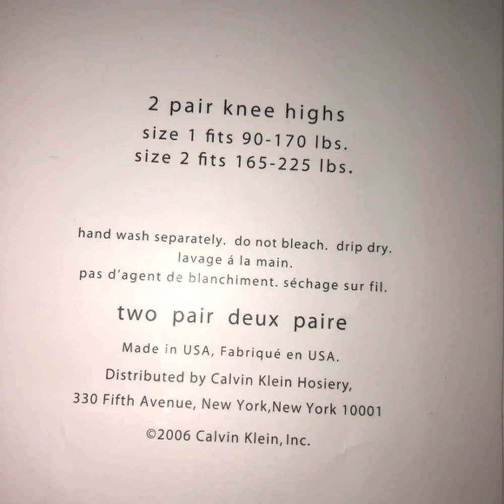 5 for $25 ❄️ Calvin Klein Very Sheer Knee Highs Size 2 Bare 1‎ PAIR ONLY